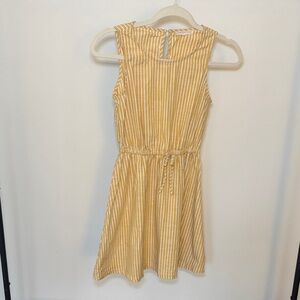 Copper Key Mustard and White Striped Top